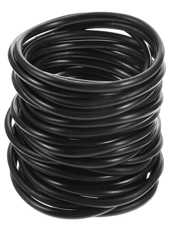 Bremorou 35 Pieces Black Jelly Bracelets 80s Jelly Bracelets Silicone Hair Tie Bracelet Black 80s Style Costume Wrist Band Stretchy Gummy Silicone Wristbands Hair Ties For Women Men Party Accessories - Image 1